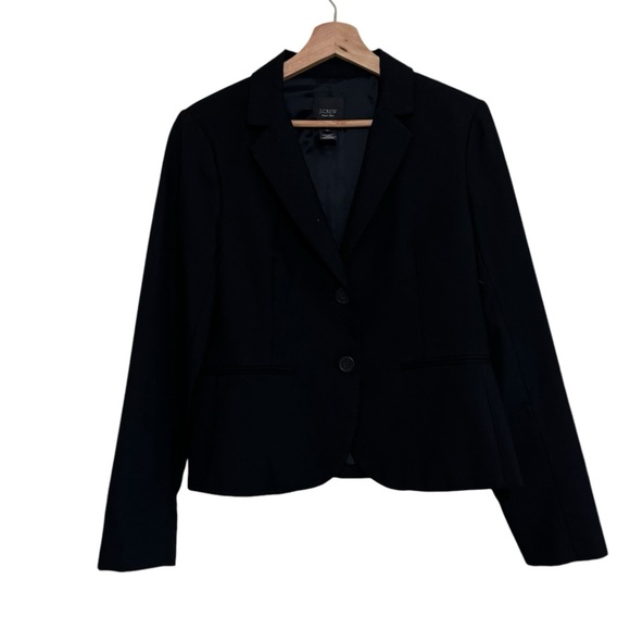 J. Crew Double Button Super 120’s Wool Blazer Black Size - Picture 3 of 10